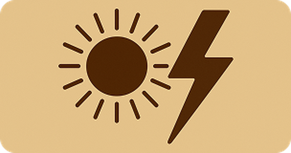 Sun & Lightning Icon